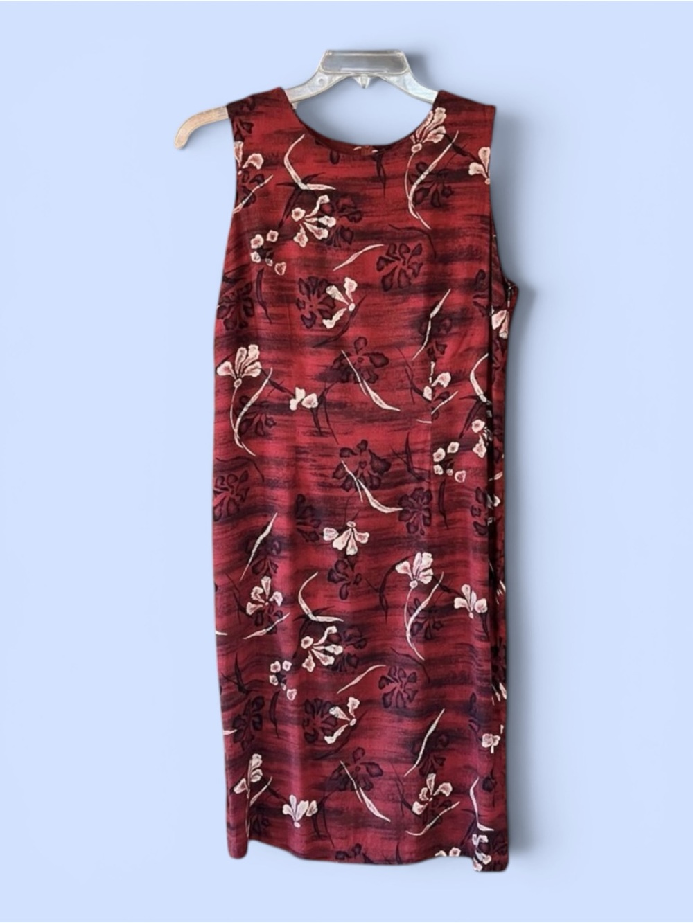 Sheath Dress VTG Sag Harbor Red Tropical‎ Sz M $5 ADD ON with $15+ Bundle